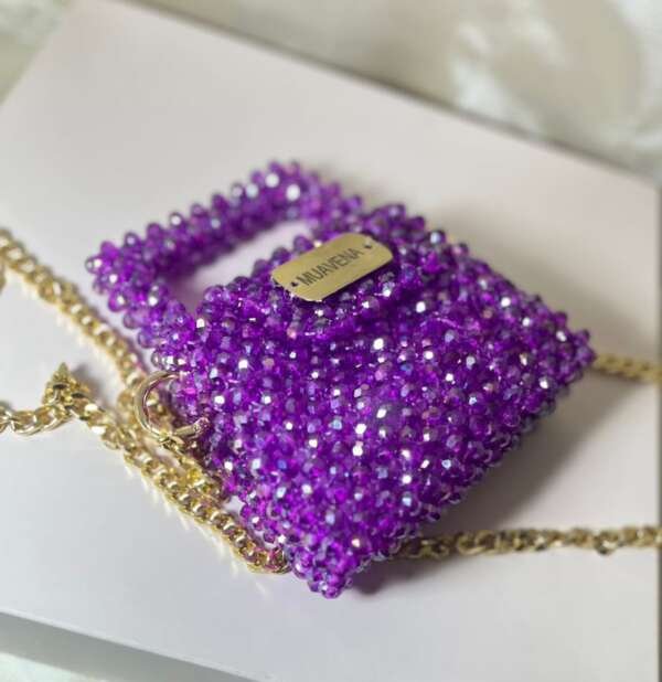 Purple Crystals Handbag